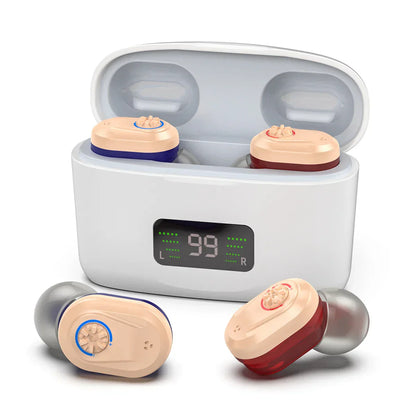 Draadloos mini-hoortoestel met geluidsreductie – HearMax