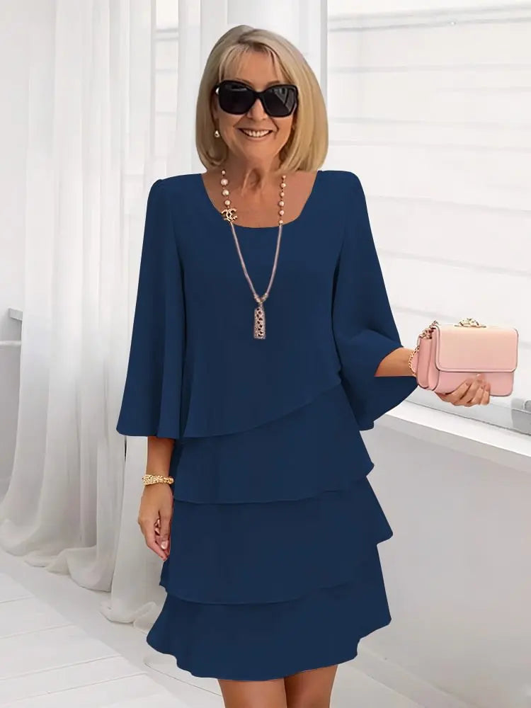 Elise – Elegante vestido vaporoso con volantes
