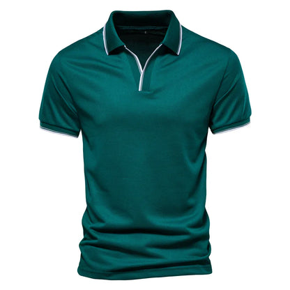 BENJAMIN™ | HERREN-POLOHEMD MIT V-AUSSCHNITT