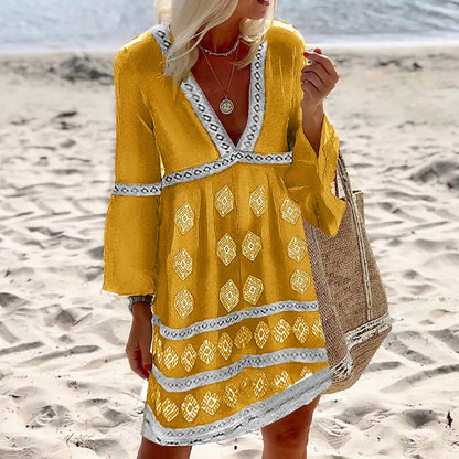 Women's summer dresses with batwing sleeves – airy, loose fit