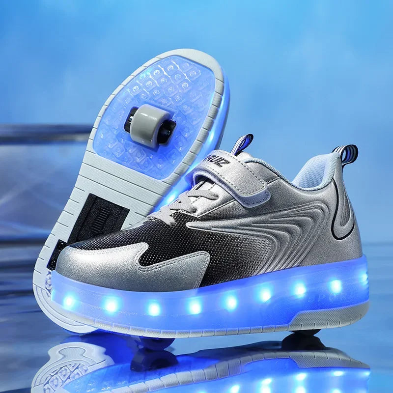 Dziecięce LED Wałek Buty | Świecące Buty Na Kółkach Z Ukrytymi Kółkami