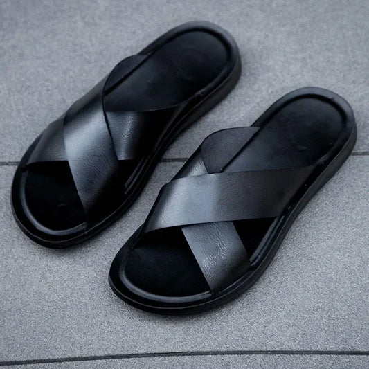 Italian men's leather sandals – Lorenzo