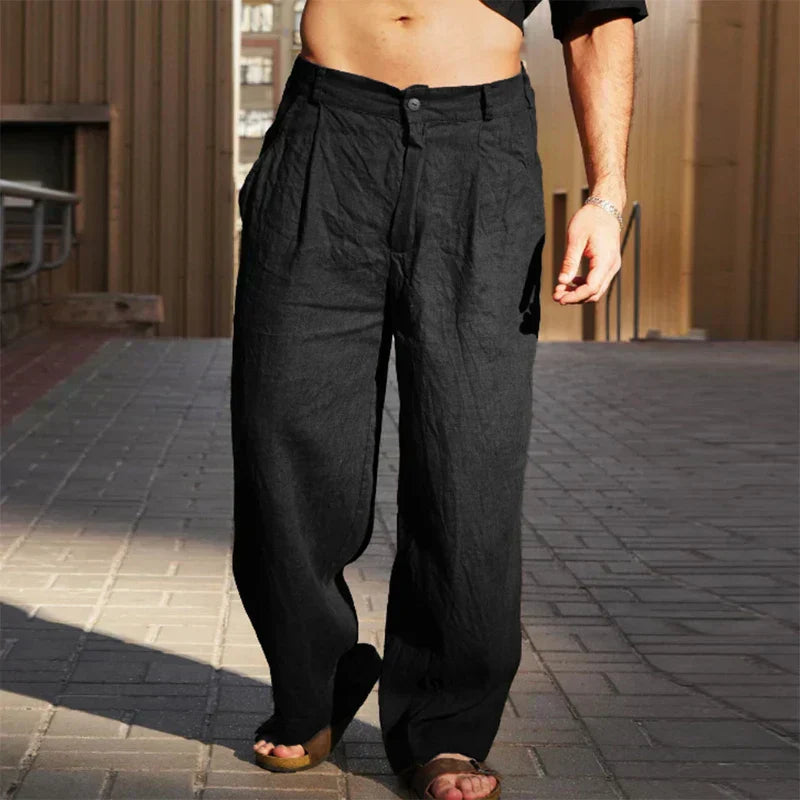 Effortless Wide-Leg Linen Pants