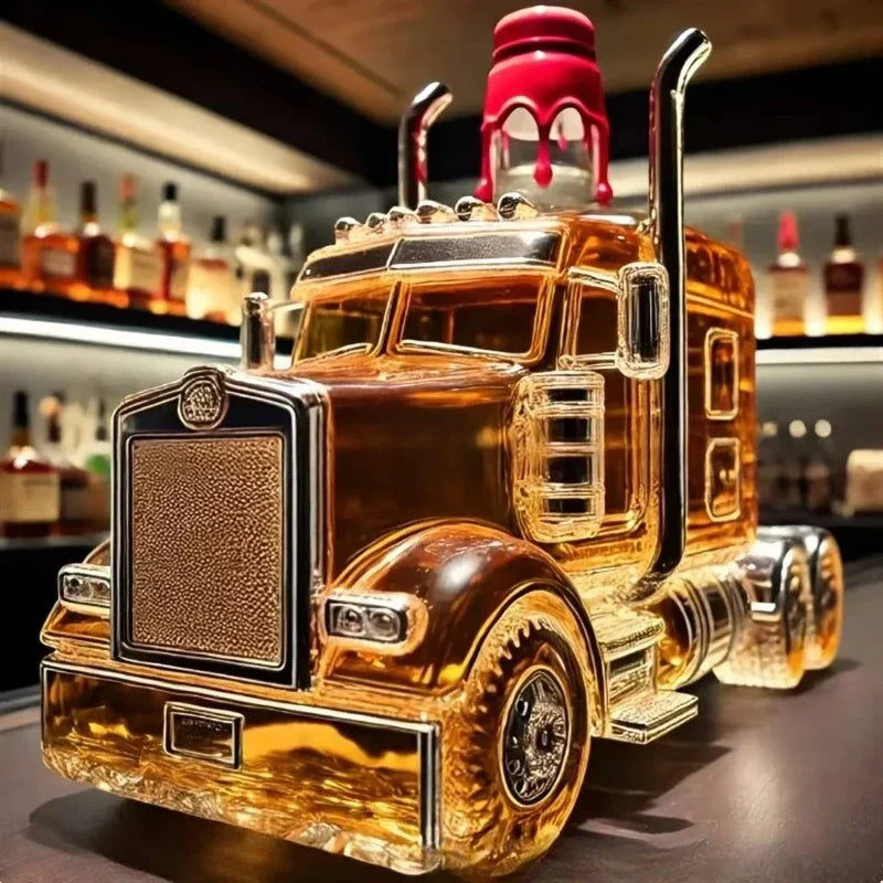 Unieke Whiskeyfles in de Vorm van een Vrachtwagen
