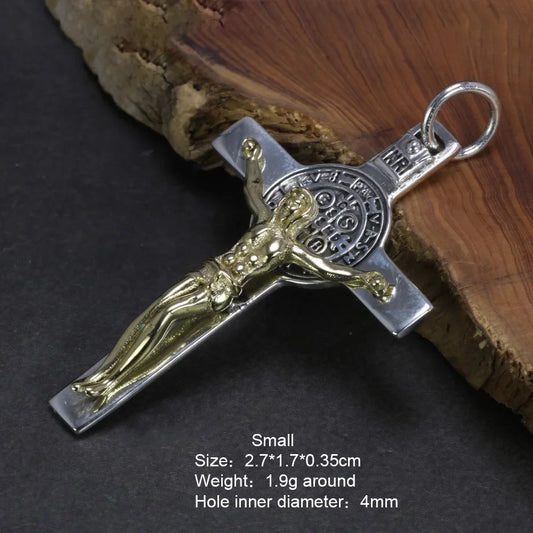 Trinitas Pendant: Exquisitely Handcrafted Crucifix - Cross of Salvation Amulet Necklace