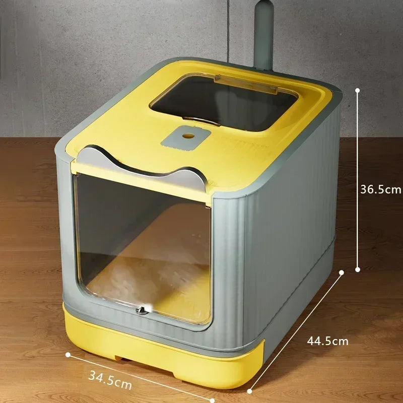 Geschlossene Katzentoilette mit UV-Sterilisation – Groß & Hygienisch, Kunststoff