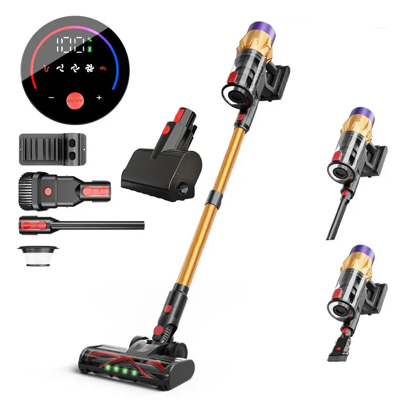 Tyros V18 - Draadloze Handstofzuiger 550W met 55kPa Zuigkracht en Touchscreen