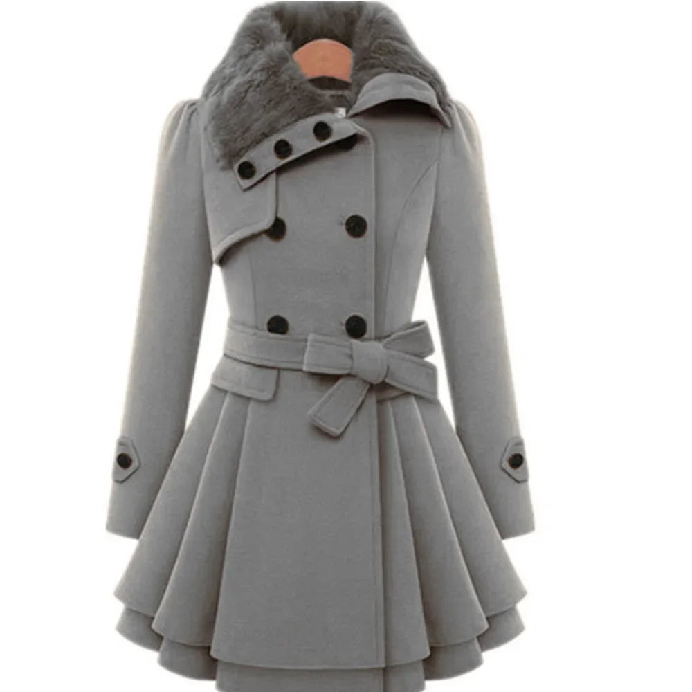 Tailored Double-Breasted Wool Coat | Flattering Slim Cut
