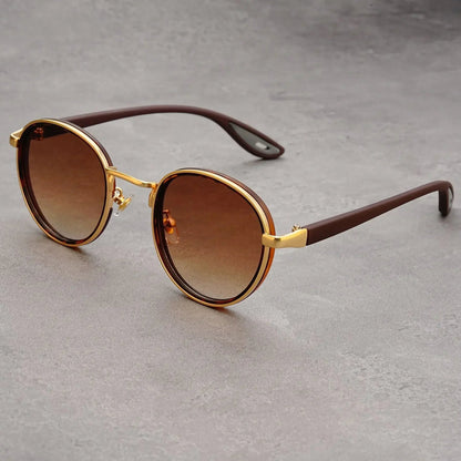 NoirGlow – Okrągłe Okulary Przeciwsłoneczne Luxe Eclipse