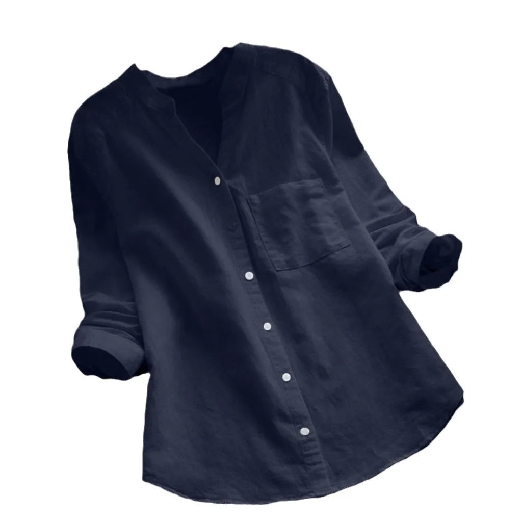 Duval Paris™ | Blouse unie à col en V