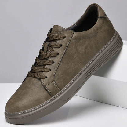 Men's Genuine Leather Sneakers Casual Dress Shoes