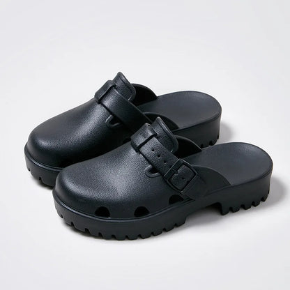 Marvella Damen Plateau-Sandalen mit Schnallenverschluss
