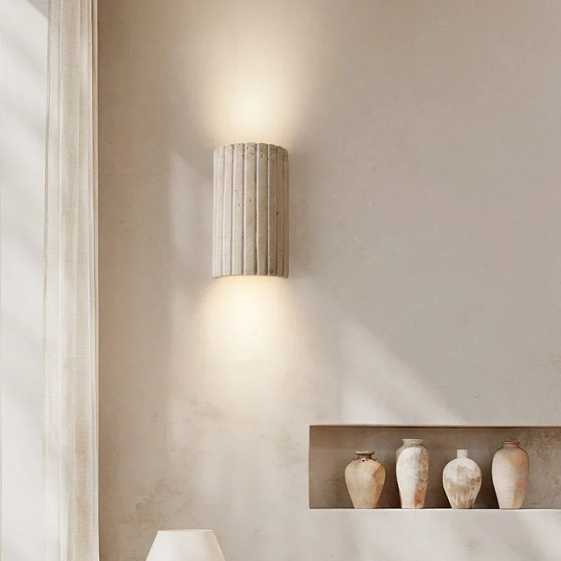 TerraLume Wabi-Sabi Travertin LED Wandlamp