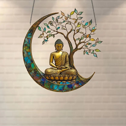 Acryl Zonvanger ZenLight | 2D Boeddha Decor | Raam- & Woonaccessoire | Spirituele Ruimtelijke Vormgeving