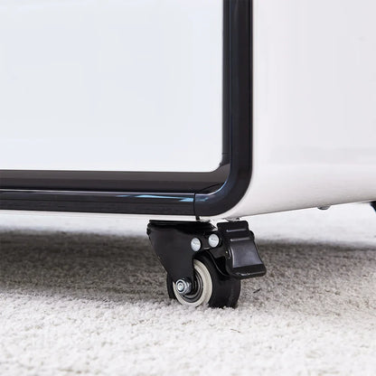 REDLIFE Smart Table Fridge Multifunctional Coffee Table with Wireless Charging and Two Cooler and Frozen Drawers for Living Room