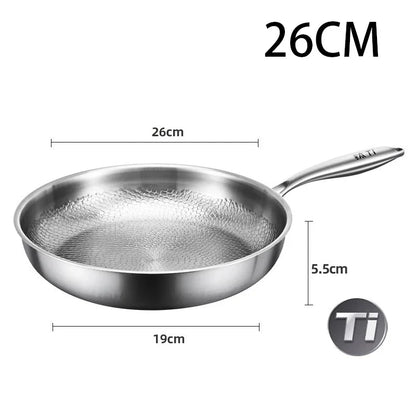 TitanPro – Pure Titanium Frying Pan with Hammered Fish-Scale Pattern