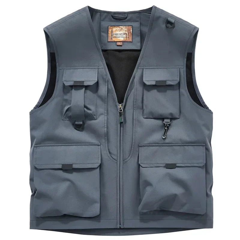 Mason | Multi Pocket Zip Front Utility Vest