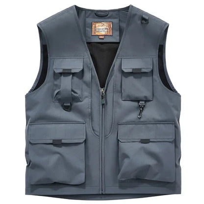 Mason | Multi Pocket Zip Front Utility Vest