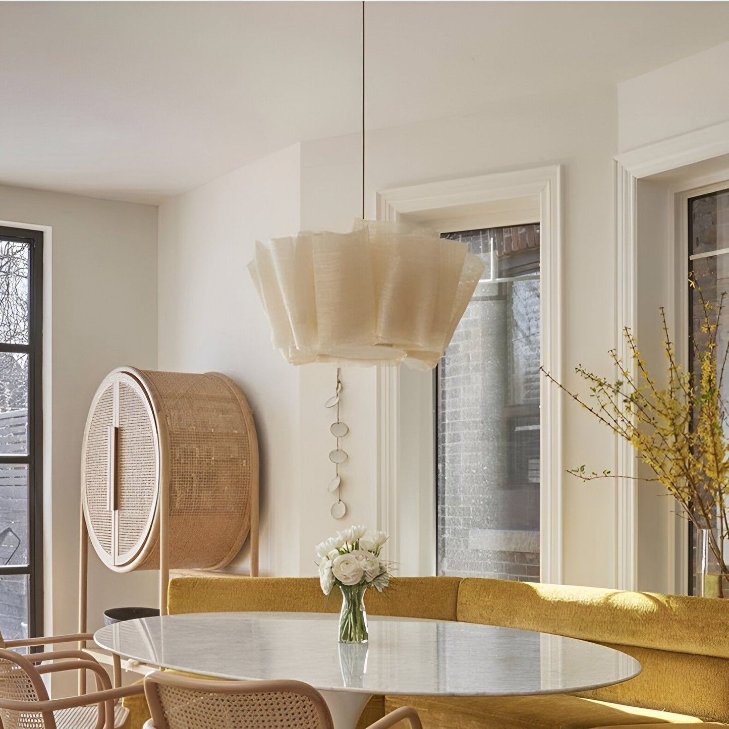 Solmara - Nordic Crème Stoffen Hanglamp