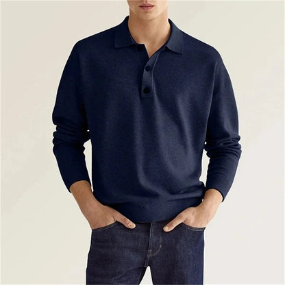 Callan | Men z długim rękawem casual Knit Polo koszula