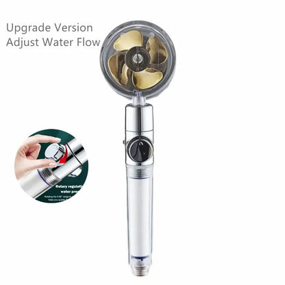 360° drehbarer Hochdruck-Duschkopf mit Turbo-Propeller – wassersparend & leistungsstark