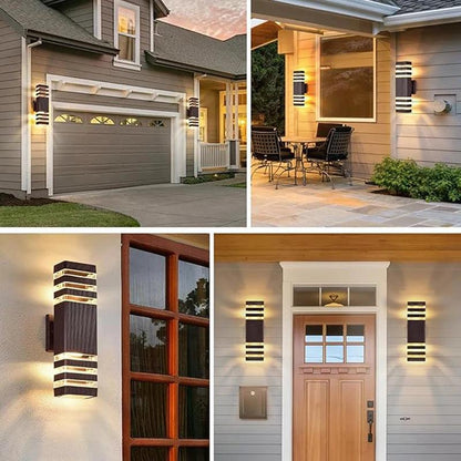 LumiBloc LED Wandlamp Buiten | Up & Down Effect | E27 Fitting | IP65 Waterdicht | Modern Design voor Tuin en Balkon