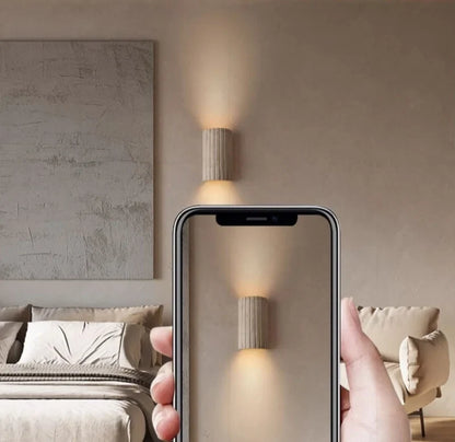 TerraLume Wabi-Sabi Travertin LED Wandlamp