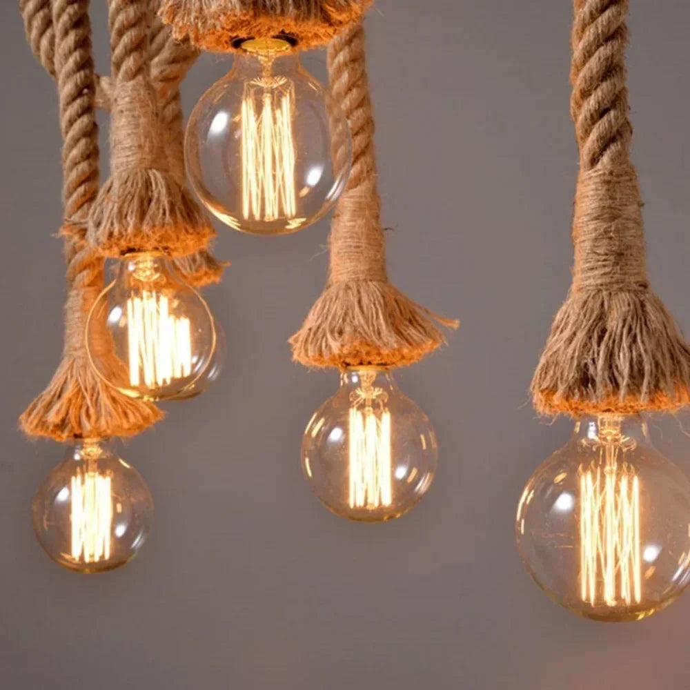Touw Hanglamp E27 Vintage Industrieel Enkel Dubbel 0.5M-4M | Restfield
