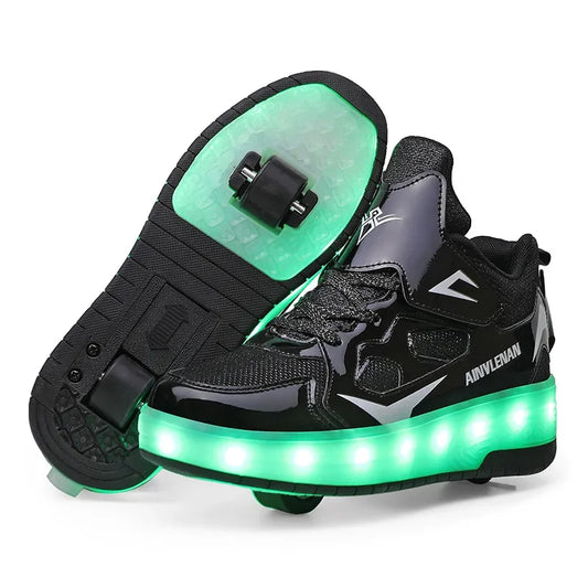 Dziecięce LED Wałek Buty | Świecące Buty Na Kółkach Z Ukrytymi Kółkami
