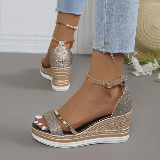 Fionna - Womens Platform Wedge Strap Sandals