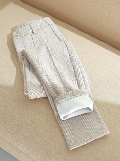 Women's Wool Mix Straight Leg Trousers