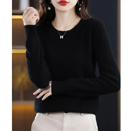 Lysandra – Women’s 100% Cashmere Crew Neck Sweater