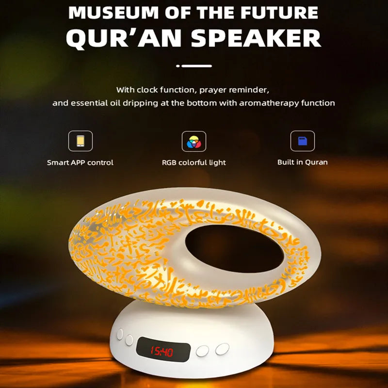 Quran Speaker Muslims LED Time Display Azan Remote Control With Surah Verses and Sooting Lamp Light Ramadan Gift Dropshipping