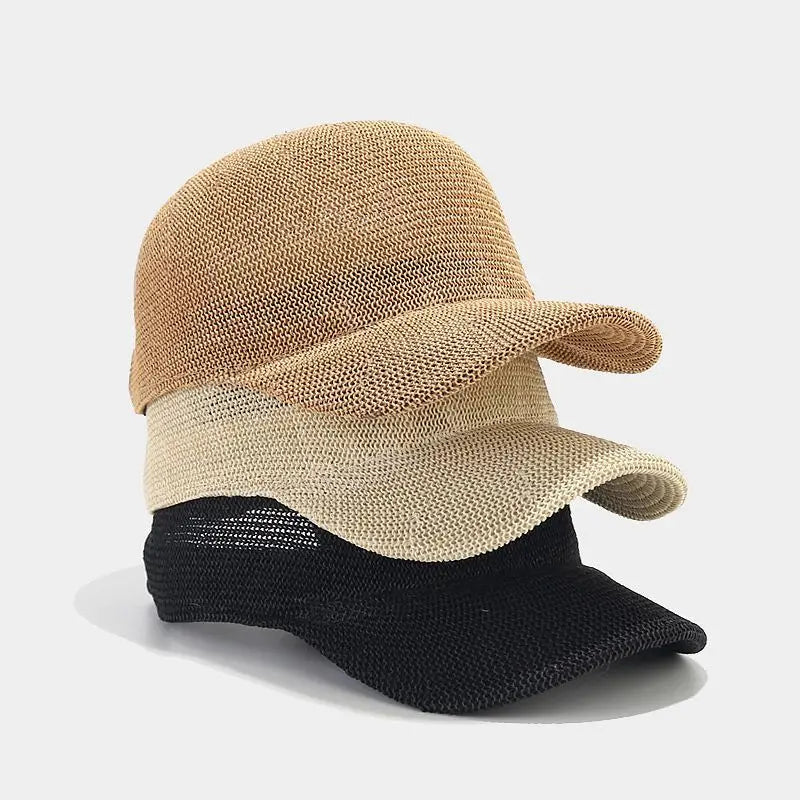 Trendig flätad solhatt med bred skärm - SunWeave Style