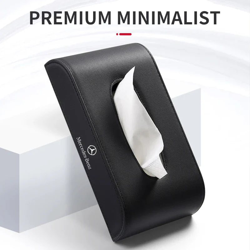 Car Leather Tissue Box For Mercedes Benz C180 C200 C260 C300 W108 W124 W126 W140 W168 W169 W176 Auto Interior Accessories