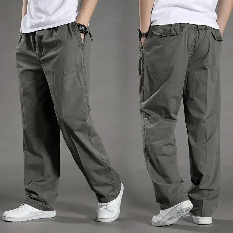 Pantalon Cargo Coupe Décontractée pour Homme – Pantalon Quotidien à Taille Élastique