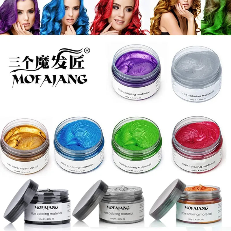 Mofajang® by JesseVance Manhattan: The Only Colored Hair Wax Styling Pomade with Bold Colors, Strong Hold, Simple Style, No Risk, & No Commitment