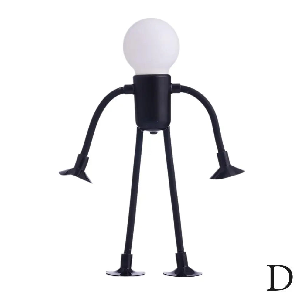 Versatile Small Humanoid Night Lights Changeable Shape Creative Fun Sportsman Table Lamps Button Battery Desk Lamps Ornament