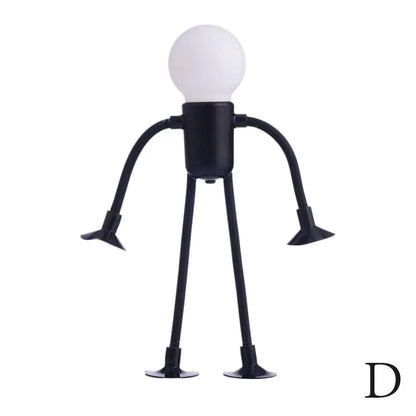 Versatile Small Humanoid Night Lights Changeable Shape Creative Fun Sportsman Table Lamps Button Battery Desk Lamps Ornament