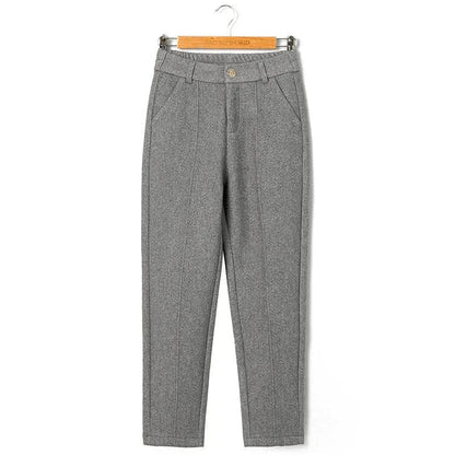 Women's Wool Mix Straight Leg Trousers