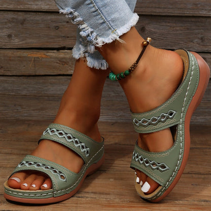 Women's Comfortable Slip-On Sandals | Lightweight Summer Slides | Cushioned Walking Sandals