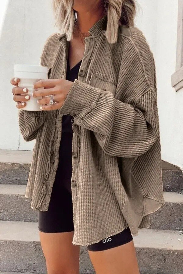 Amara | Sommerjacke Aus Lässiger Strickware | Summer Knit Jacket for Women’s Lightweight Outerwear