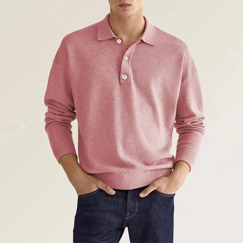 Callan | Men z długim rękawem casual Knit Polo koszula