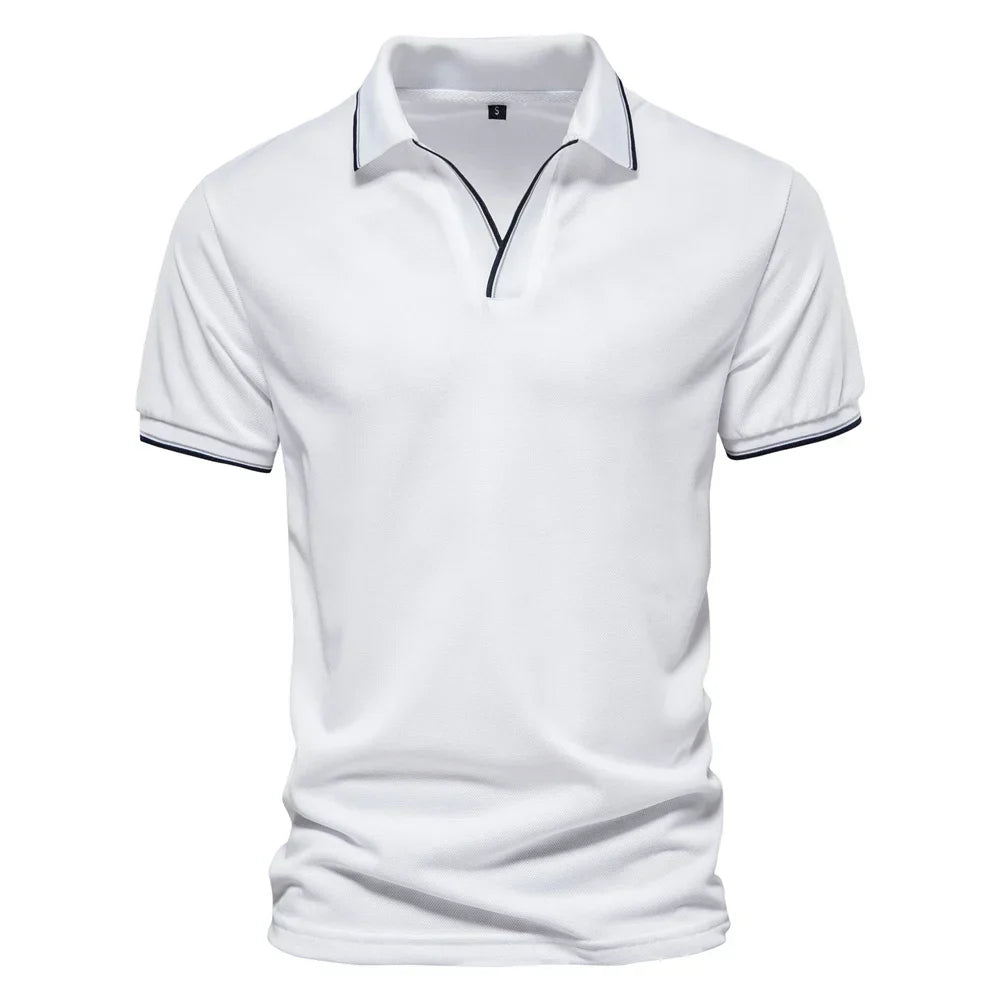 BENJAMIN™ | HERREN-POLOHEMD MIT V-AUSSCHNITT