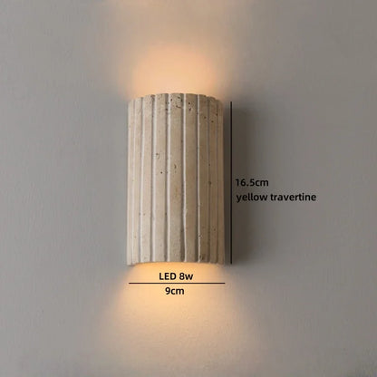 TerraLume Wabi-Sabi Travertin LED Wandlamp