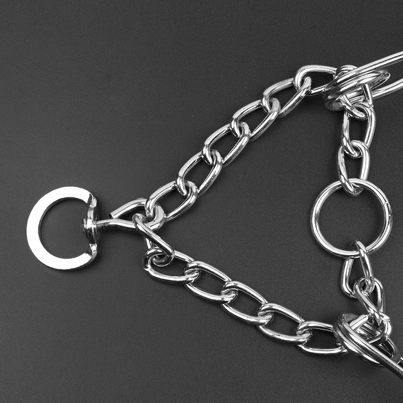 Hond Prong Halsband Model B | Verchroomd Staal met Rubber Gevoerde Prongen | Verstelbare Anti-Trek Trainingshardware | Hoogwaardige Koppeling Systeem | Meerdere Maat Varianten