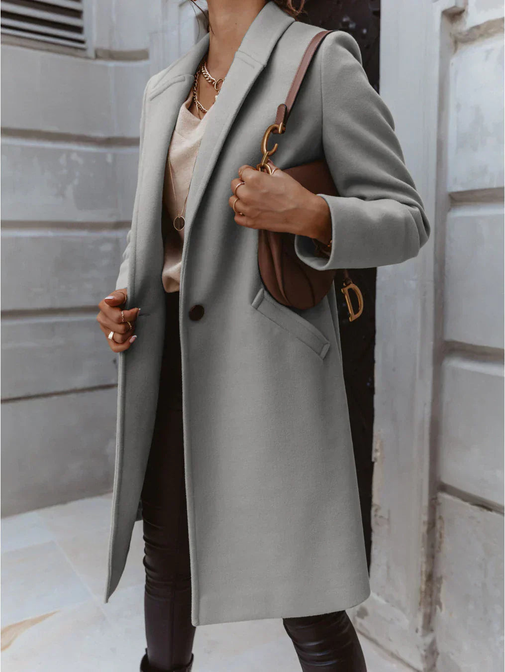 Alexis | Women Trendy Double-Breasted Long coat