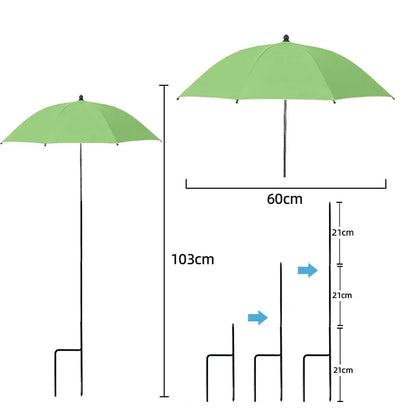 PflanzenSchutzschirm | Einstellbare UV-Abdeckung mit Erdspieß | Wetterfeste Schattenlösung | Ø 60 cm