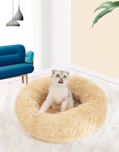 Hundebett | Plüsch | Anti-Stress | Waschbarer Bezug | 3 Größen