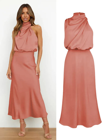 Damen Elegantes Asymmetrisches Kleid | Midi
